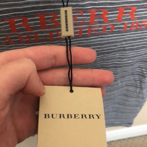 Burberry Boys Logo and Stripe T-shirt - Picture 5 of 8